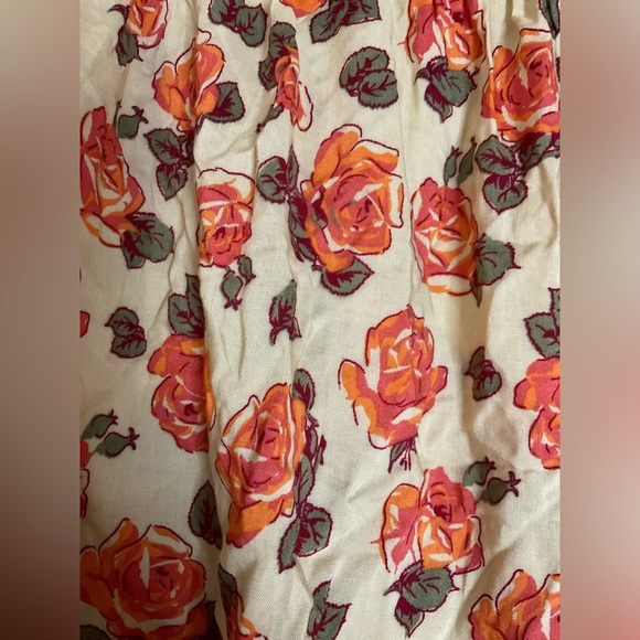 Adam Levine orange/cream flower skirt Size Junior S - Picture 2 of 6